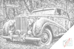  PontPöttyöző - Rolls Royce Méret: 40x60cm, Keretezés: Műanyagtáblával, Szín: Zöld