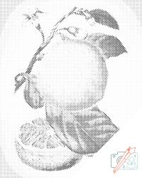  PontPöttyöző - Friss citrom Méret: 40x50cm, Keretezés: Kartonlemezen, Szín: Kék