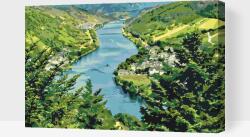  Festés számok szerint - Mosel folyó Méret: 40x60cm, Keretezés: Kartonlemezen