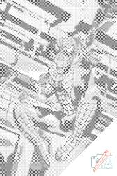  PontPöttyöző - Pókember Méret: 40x60cm, Keretezés: Kartonlemezen, Szín: Zöld