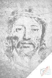 PontPöttyöző - Jézus Krisztus Méret: 40x60cm, Keretezés: Műanyagtáblával, Szín: Piros