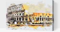  Festés számok szerint - Colosseum illusztráció Méret: 40x60cm, Keretezés: Műanyagtáblával