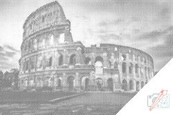  PontPöttyöző - Kolosszeum Méret: 40x60cm, Keretezés: Kartonlemezen, Szín: Kék