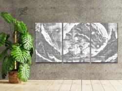  PontPöttyöző - Futurisztikus környezet (3 db-os készlet) Méret: 30x40cm (3db), Keretezés: Műanyagtáblával, Szín: Kék