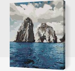  Festés számok szerint - Capri szigete, Olaszország Méret: 40x50cm, Keretezés: Fatáblával