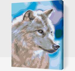 Festés számok szerint - Farkas profilja Méret: 40x60cm, Keretezés: Kartonlemezen