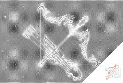  PontPöttyöző - Nyilas Méret: 40x60cm, Keretezés: Műanyagtáblával, Szín: Piros