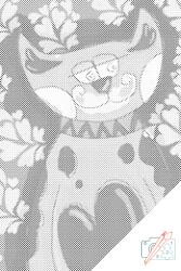  PontPöttyöző - Mosolygó cica Méret: 40x60cm, Keretezés: Kartonlemezen, Szín: Fekete