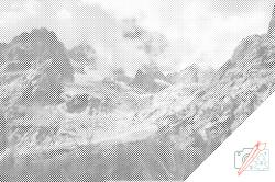  PontPöttyöző - Mont Blanc Méret: 40x60cm, Keretezés: Műanyagtáblával, Szín: Piros
