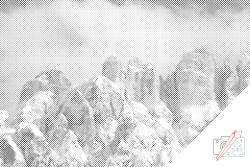  PontPöttyöző - Monte Civetta, Dolomitok 2 Méret: 40x60cm, Keretezés: Kartonlemezen, Szín: Zöld