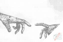  PontPöttyöző - Karnyújtásnyira 2 Méret: 40x60cm, Keretezés: Kartonlemezen, Szín: Kék