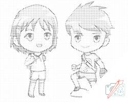  PontPöttyöző - Örökké barátok Méret: 30x40cm, Keretezés: Műanyagtáblával, Szín: Piros