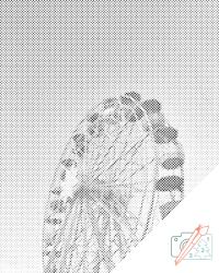  PontPöttyöző - Tibidabo vidámpark, Barcelona Méret: 30x40cm, Keretezés: Műanyagtáblával, Szín: Kék