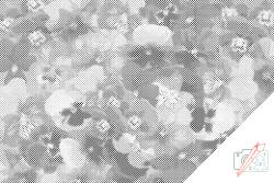  PontPöttyöző - Színes árvácska Méret: 40x60cm, Keretezés: Műanyagtáblával, Szín: Fekete