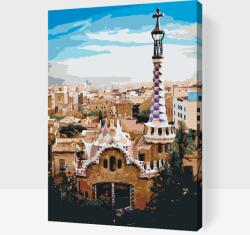Festés számok szerint - Güell park, Barcelona 3 Méret: 40x60cm, Keretezés: Műanyagtáblával