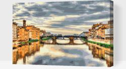 Festés számok szerint - Arno folyó Firenzében Méret: 40x60cm, Keretezés: Kartonlemezen