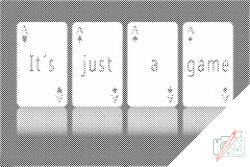  PontPöttyöző - Ez csak egy játék Méret: 40x60cm, Keretezés: Kartonlemezen, Szín: Kék