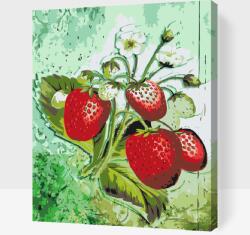 Festés számok szerint - Eperszezon Méret: 30x40cm, Keretezés: Kartonlemezen
