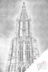  PontPöttyöző - Ulm, Németország Méret: 40x60cm, Keretezés: Műanyagtáblával, Szín: Piros