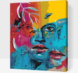  Festés számok szerint - Négyszemközt Méret: 40x50cm, Keretezés: Kartonlemezen