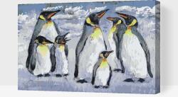  Festés számok szerint - Pingvinek Méret: 40x60cm, Keretezés: Műanyagtáblával