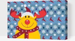  Festés számok szerint - Rudolf a rénszarvas Méret: 40x60cm, Keretezés: Műanyagtáblával