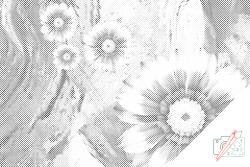  PontPöttyöző - Nyári virágok Méret: 40x60cm, Keretezés: Kartonlemezen, Szín: Zöld