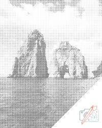  PontPöttyöző - Capri szigete, Olaszország Méret: 30x40cm, Keretezés: Műanyagtáblával, Szín: Kék