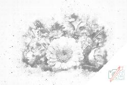 PontPöttyöző - Virágcsokor rózsaszín virágokkal Méret: 40x60cm, Keretezés: Műanyagtáblával, Szín: Fekete
