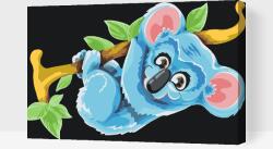 Festés számok szerint - Kék koala Méret: 40x60cm, Keretezés: Műanyagtáblával