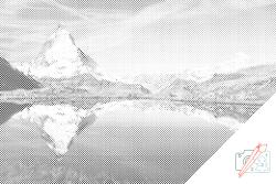  PontPöttyöző - Matterhorn Méret: 40x60cm, Keretezés: Kartonlemezen, Szín: Kék
