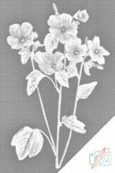  PontPöttyöző - Vintage virágok Méret: 40x60cm, Keretezés: Fatáblával, Szín: Zöld