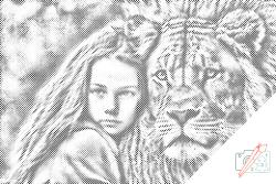  PontPöttyöző - Hűséges barátok Méret: 40x60cm, Keretezés: Műanyagtáblával, Szín: Kék