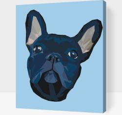  Festés számok szerint - Francia bulldog 4 Méret: 40x50cm, Keretezés: Műanyagtáblával