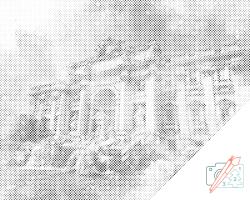  PontPöttyöző - Trevi-kút 2 Méret: 30x40cm, Keretezés: Műanyagtáblával, Szín: Kék