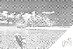  PontPöttyöző - Szép sziget Méret: 40x60cm, Keretezés: Műanyagtáblával, Szín: Zöld