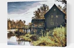  Festés számok szerint - Vízimalom Méret: 30x40cm, Keretezés: Kartonlemezen