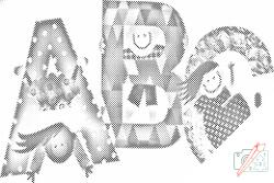  PontPöttyöző - Vidám gyerekek Méret: 40x60cm, Keretezés: Kartonlemezen, Szín: Fekete