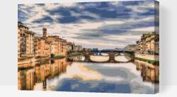 Festés számok szerint - Arno folyó, Olaszország Méret: 40x60cm, Keretezés: Műanyagtáblával