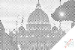  PontPöttyöző - Vatikán Méret: 40x60cm, Keretezés: Műanyagtáblával, Szín: Kék