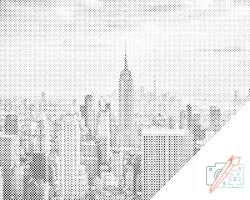 PontPöttyöző - New York City Méret: 40x50cm, Keretezés: Műanyagtáblával, Szín: Kék