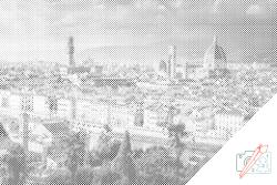 PontPöttyöző - Városkép - Firenze Méret: 40x60cm, Keretezés: Kartonlemezen, Szín: Fekete