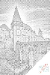  PontPöttyöző - Vajdahunyadi vár, Románia 3 Méret: 40x60cm, Keretezés: Kartonlemezen, Szín: Fekete