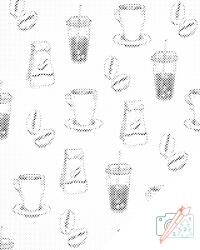  PontPöttyöző - Koffein Méret: 30x40cm, Keretezés: Műanyagtáblával, Szín: Kék