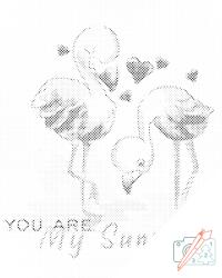  PontPöttyöző - Fény az életemben Méret: 40x50cm, Keretezés: Kartonlemezen, Szín: Piros