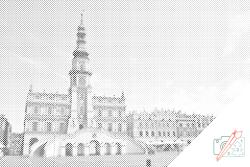  PontPöttyöző - Zamość, Lengyelország Méret: 40x60cm, Keretezés: Kartonlemezen, Szín: Piros