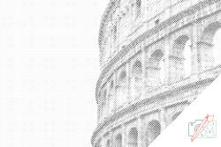 PontPöttyöző - Róma - Colosseum 2 Méret: 40x60cm, Keretezés: Műanyagtáblával, Szín: Zöld
