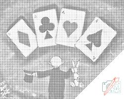  PontPöttyöző - Varázsló Méret: 40x50cm, Keretezés: Kartonlemezen, Szín: Fekete