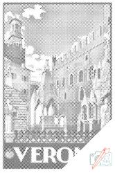 PontPöttyöző - Verona Méret: 40x60cm, Keretezés: Műanyagtáblával, Szín: Kék