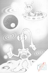  PontPöttyöző - Földönkívüliek Méret: 40x60cm, Keretezés: Kartonlemezen, Szín: Piros